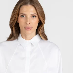 Camicia boxy fit con manica a pipistrello in puro cotone bianco " Le Sarte Pettegole "